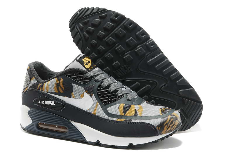 Nike Air Max 90 Chaussures Hommes pre TAPE LT.Gray carbone noir jaune (4)
